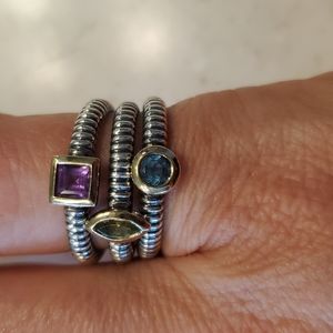 Stacking gemstone rings